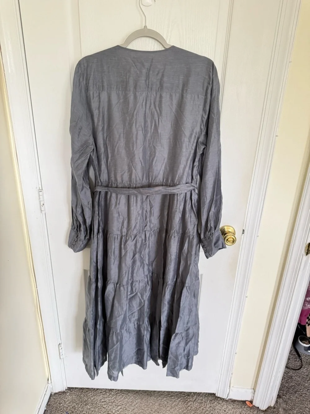 Anthropologie x Mare Mare NEW Agosta Tiered Midi Dress in Slate